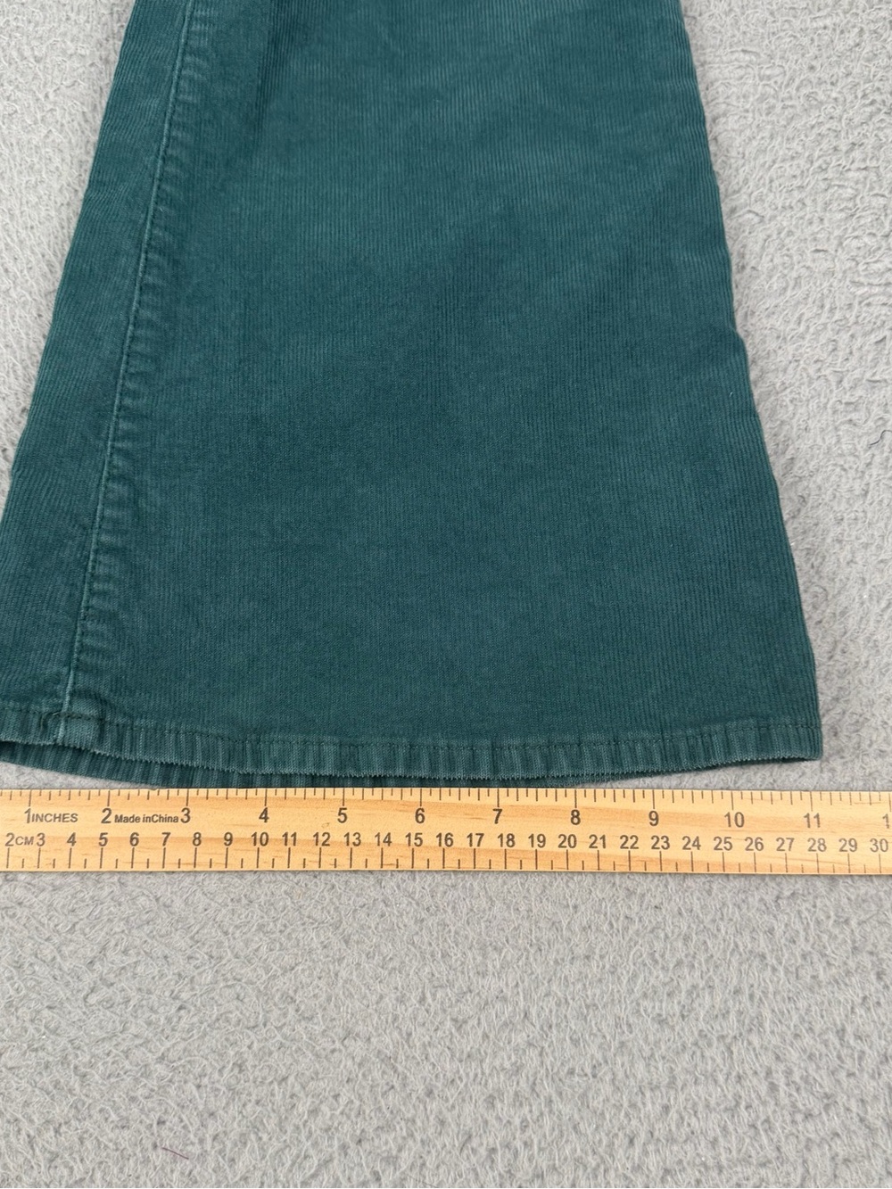 American Eagle Corduroy Pants Womens 10 Regular Green Super High Rise Flare Y2K - Picture 8 of 14